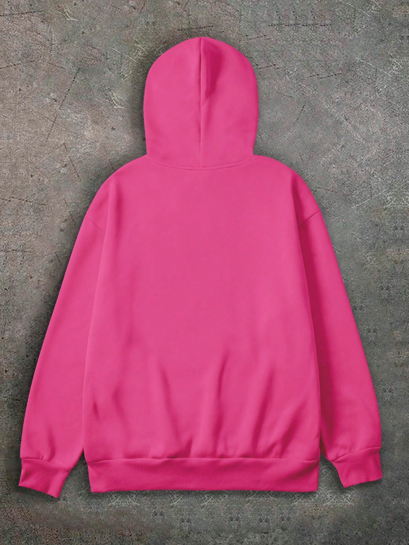 Manfinity Dauomo Men'S Character Letter Print Drawstring Hooded Sweatshirt