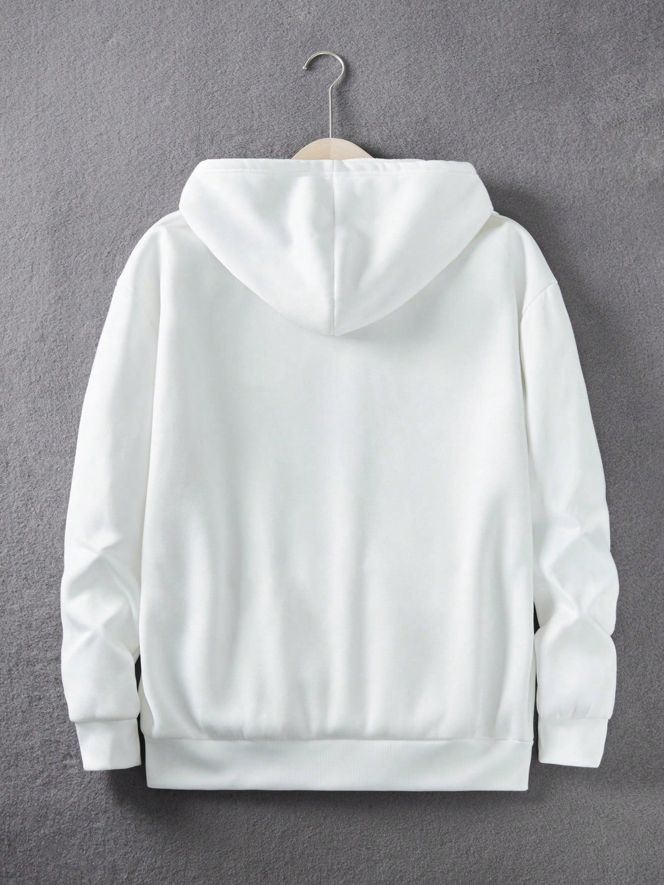 Manfinity Dauomo Men'S Character Letter Print Drawstring Hooded Sweatshirt